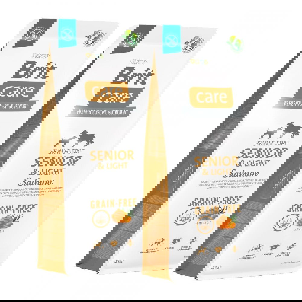 Brit Care Dog Senior & Light Grain Free Salmon 2x12 kg