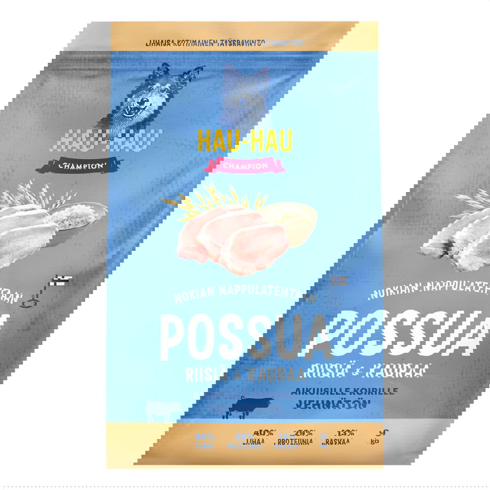 Hau-Hau Champion Possua, Riisiä ja Kauraa 9 kg