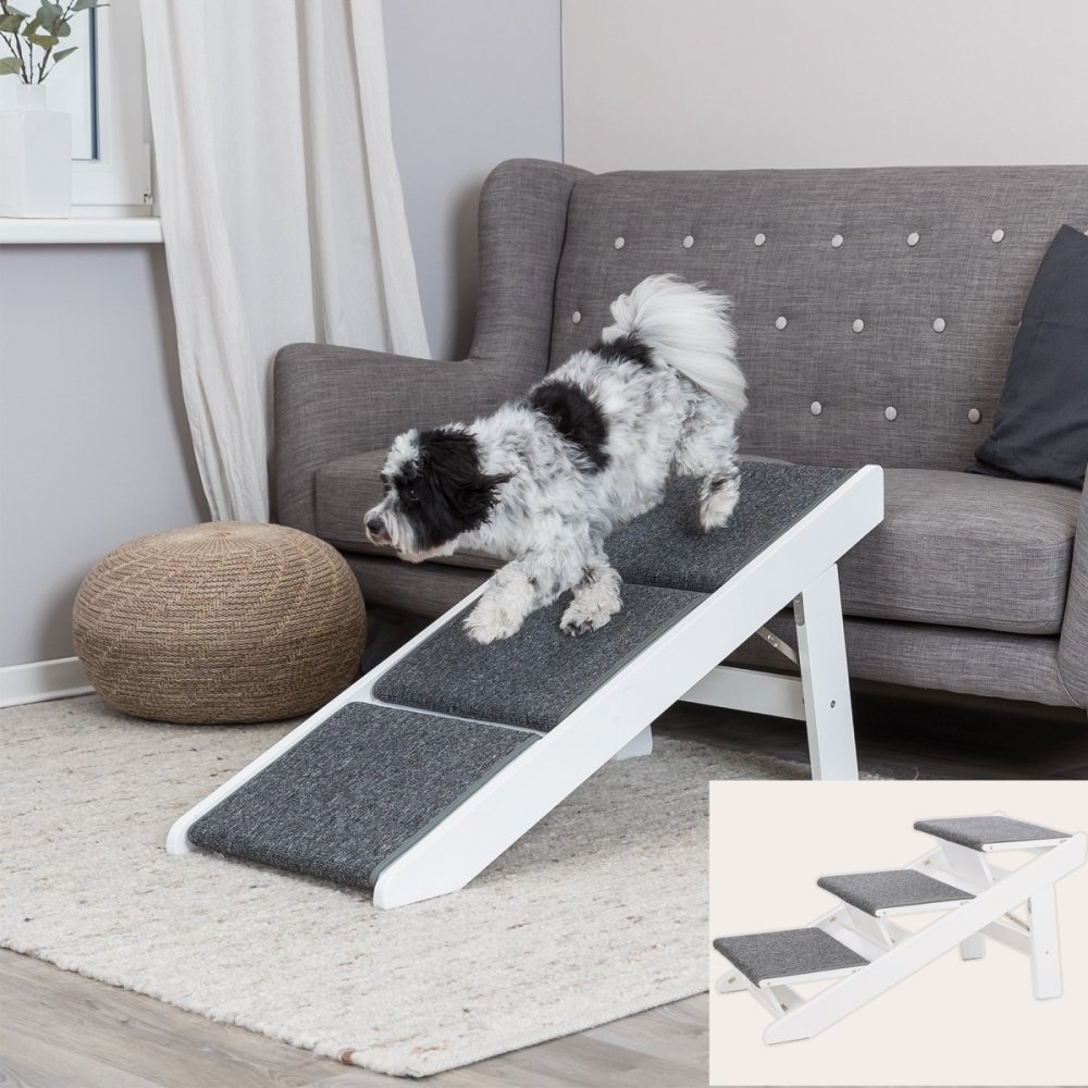 Koiran ramppi ja portaat Trixie, valkoinen