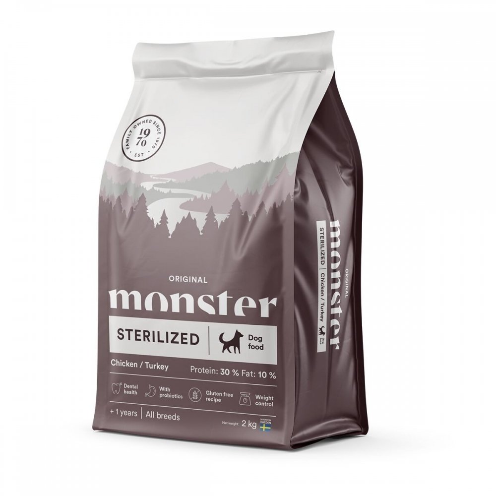 Monster Sterilized Kana & Kalkkuna (2 kg) Monster Sterilized Kana & Kalkkuna (2 kg)