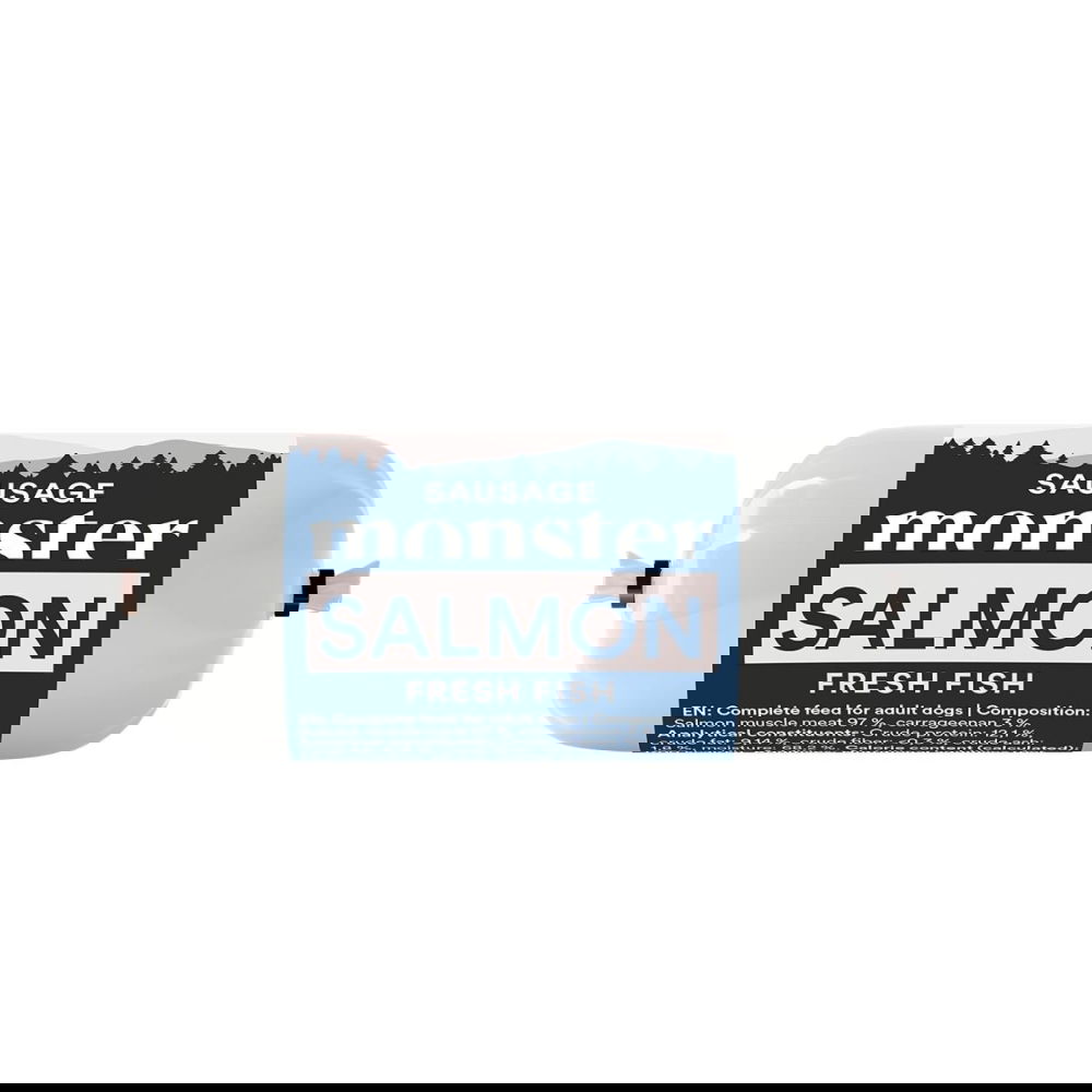 Treenimakkara Monster, lohi (80 g)