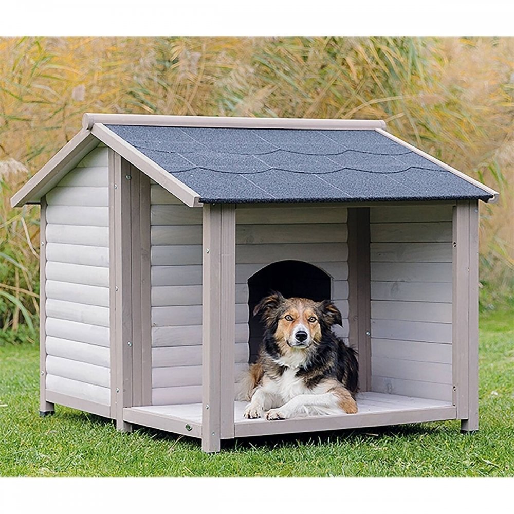 Koirankoppi kuistilla Trixie Natura Lodge M-L