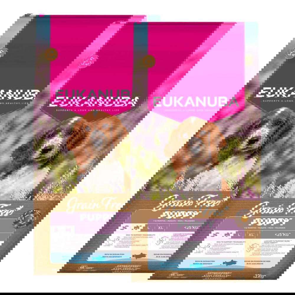 Eukanuba Grain Free Puppy S/M 2 x 12kg