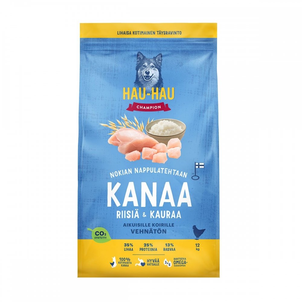 Hau-Hau Champion Kanaa, riisiä ja kauraa (12 kg)