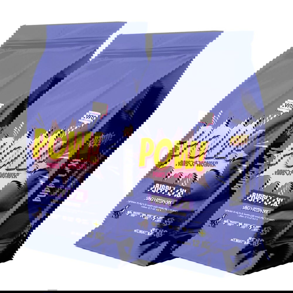 POW! Dog Puppy Large/X-Large Pork 2x12 kg