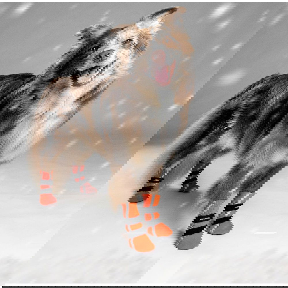 Finnero HALLA tossut heijastimilla, oranssi (XXS)