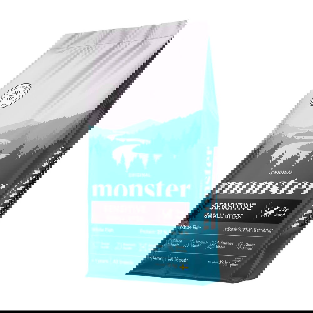 Monster Dog Original Sensitive White Fish Small bites (12 kg)