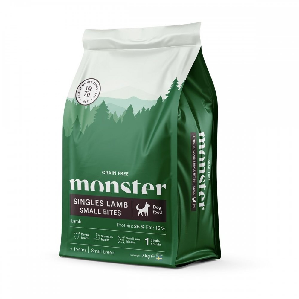 Monster Adult Small Grain Free Singles lammas (2 kg)