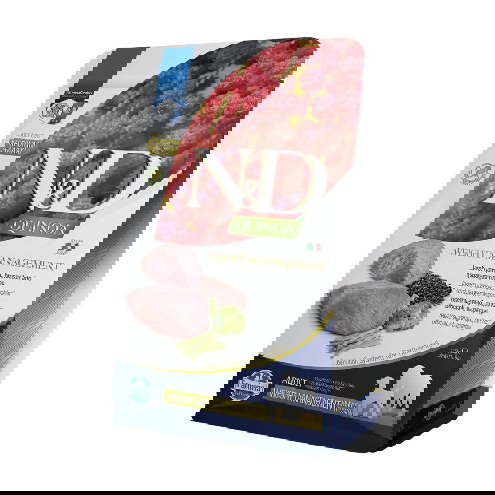 Farmina N&D Quinoa Dog Weight Management Lamb M/L (2,5 kg)