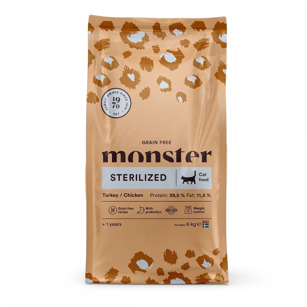 Monster Cat Grain Free Sterilized Kalkkuna & Kana (6 kg)