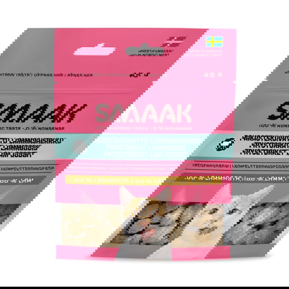 SMAAK Pakastekuivattu lammasherkku kissalle 45g