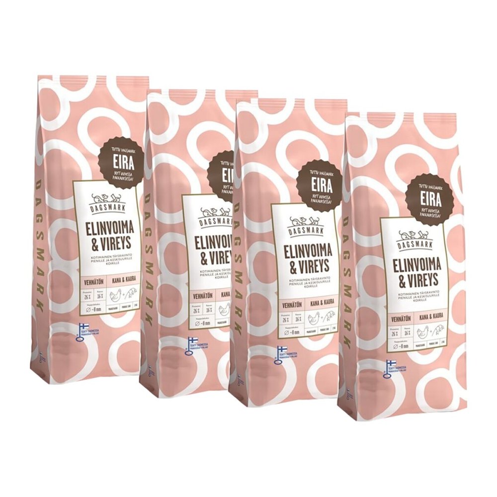 Dagsmark Elinvoima & Vireys, kana-kaura 4 x 2 kg