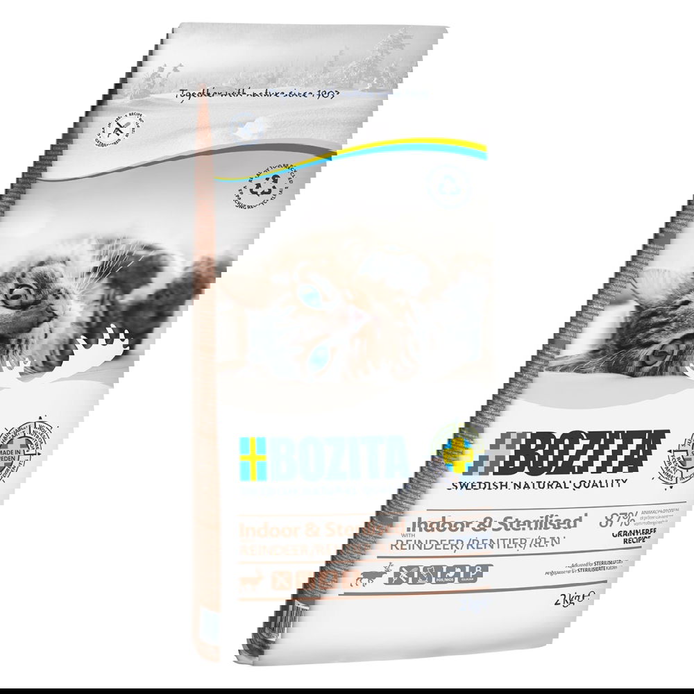 Bozita Feline Indoor & Sterilised Grain Free Reindeer (2 kg)