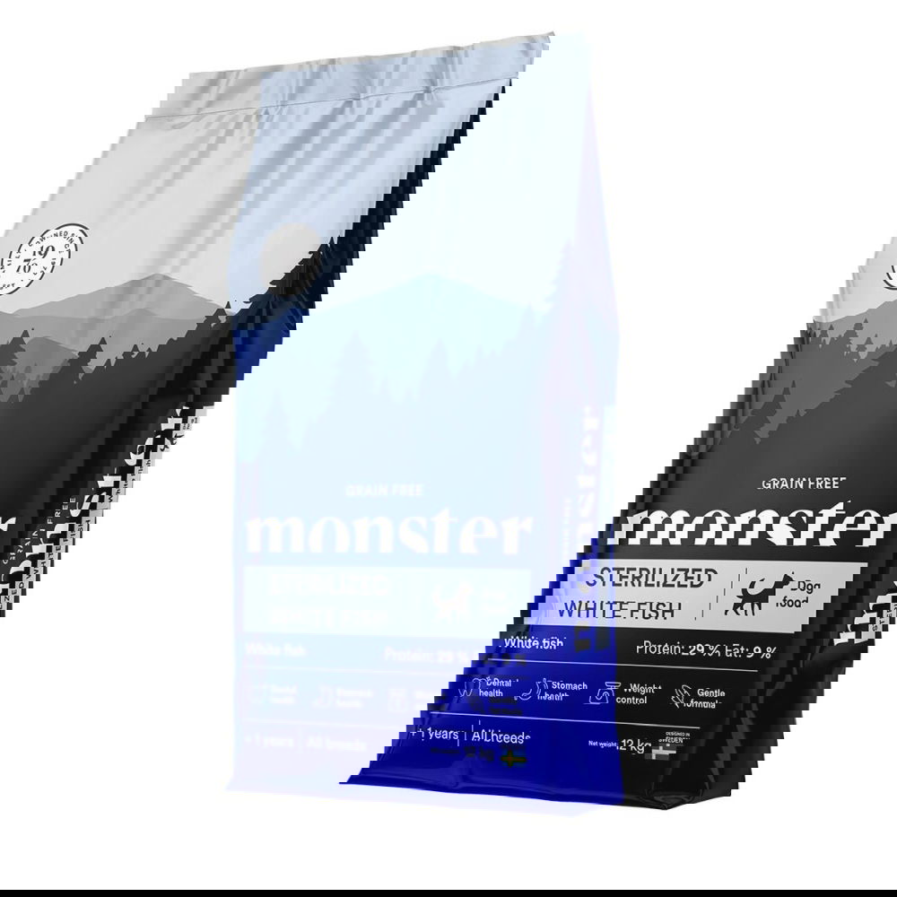 Monster Dog Original Grain Free Sterilised White Fish (12 kg)