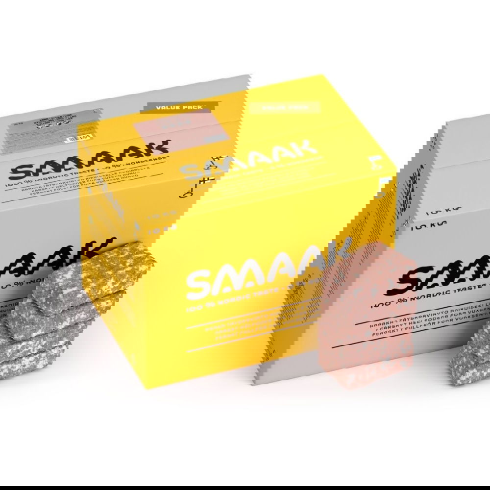 SMAAK kana, sika & lohi raaka täysravinto (10 kg) SMAAK kana, sika & lohi raaka täysravinto (10 kg)