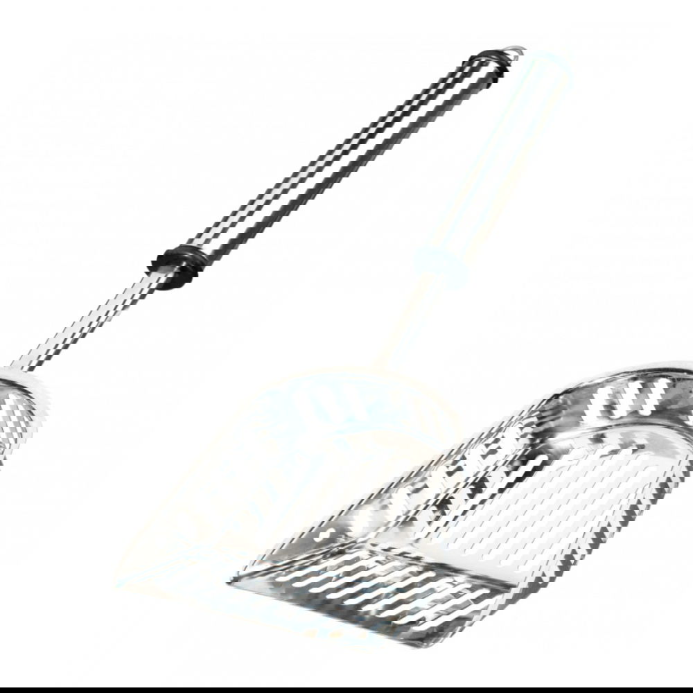 Kissanhiekkalapio ruostumatonta terästä