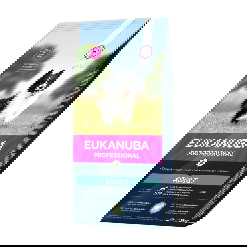 Eukanuba Adult Small & Medium Breed Lamb & Rice (18 kg)