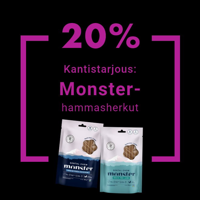 Kantistarjous: -20% Monster Dental -purutikut