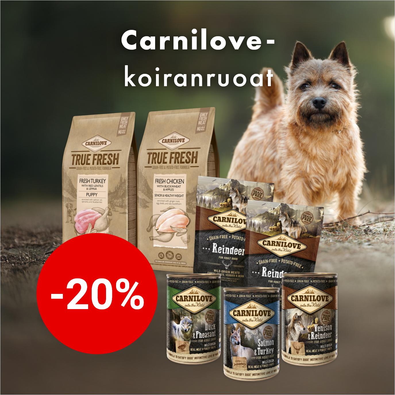 -20% Carnilove-koiranruoat