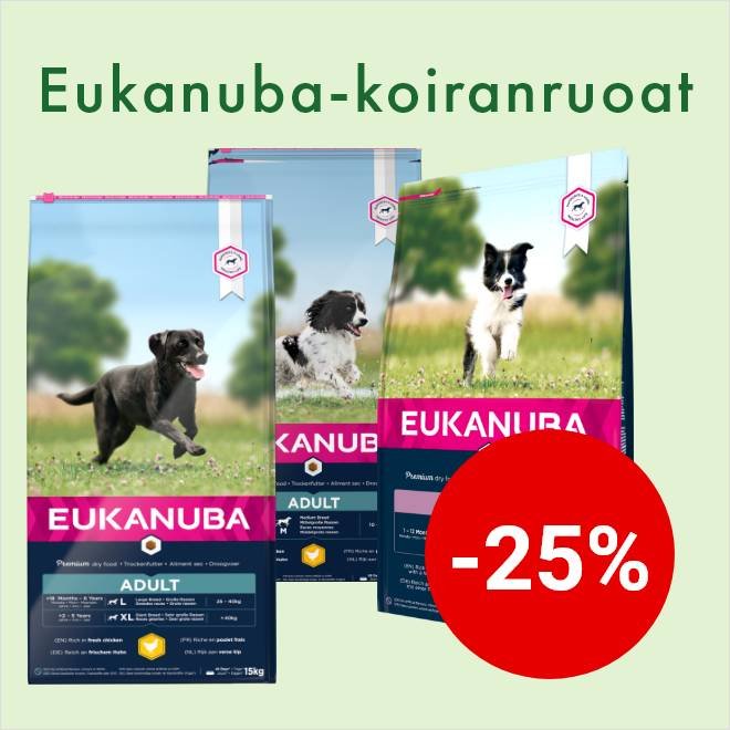 Eukanuba koiranruoat -25%
