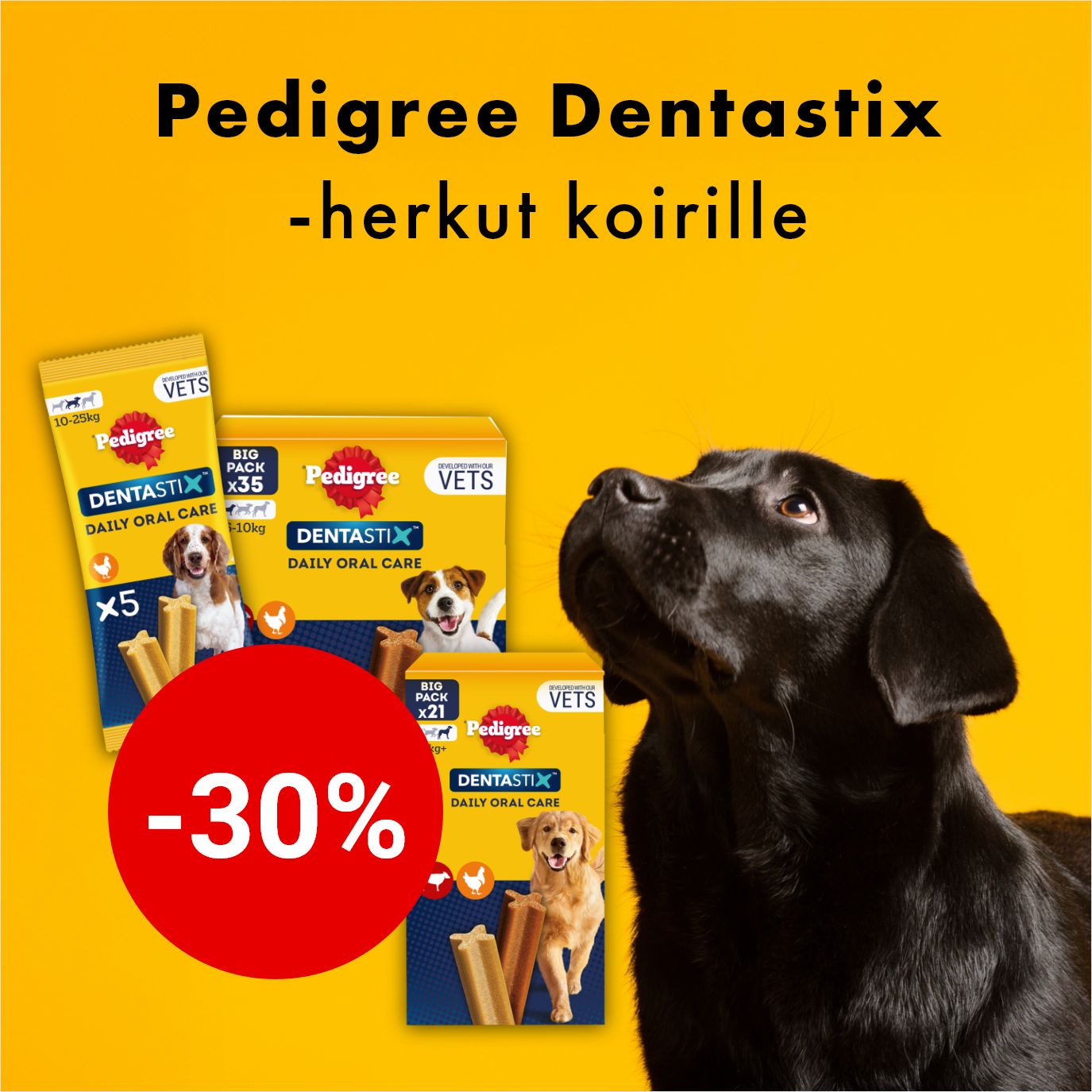 -30% Pedigree-herkut. Tarjous voimassa 30.9. asti