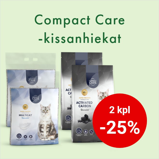 Compact Care -kissanhiekat 2 kpl -25%