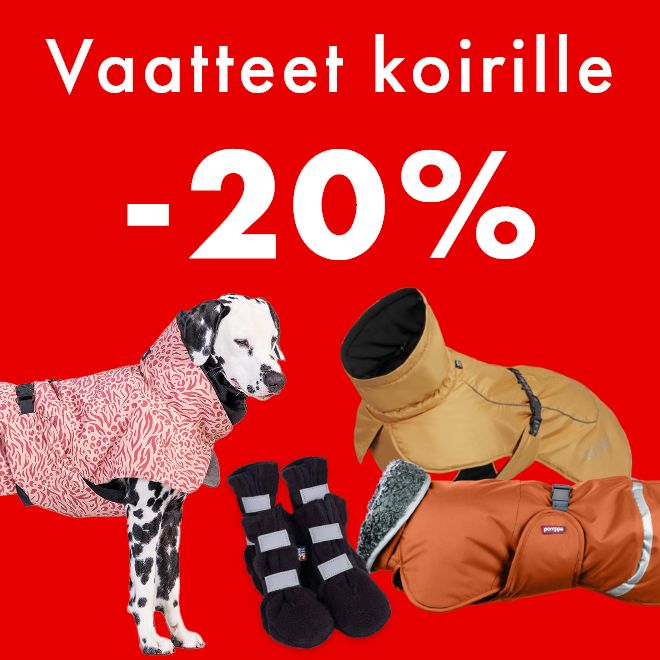 Kaikki vaatteet koirille -20% koodilla LAHJA20 15.12. asti