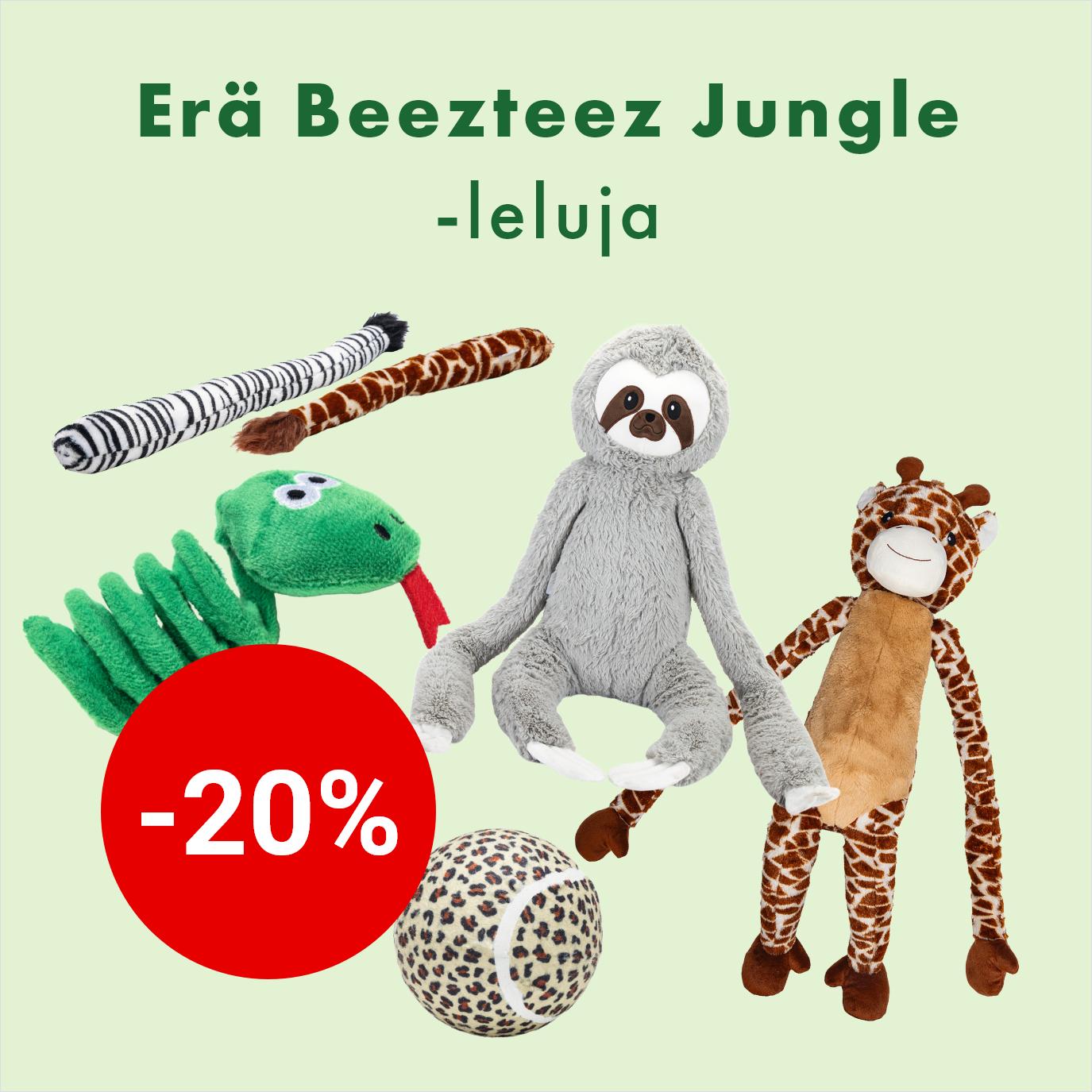 -20% Erä Beezteez Jungle -leluja koirille ja kissoille