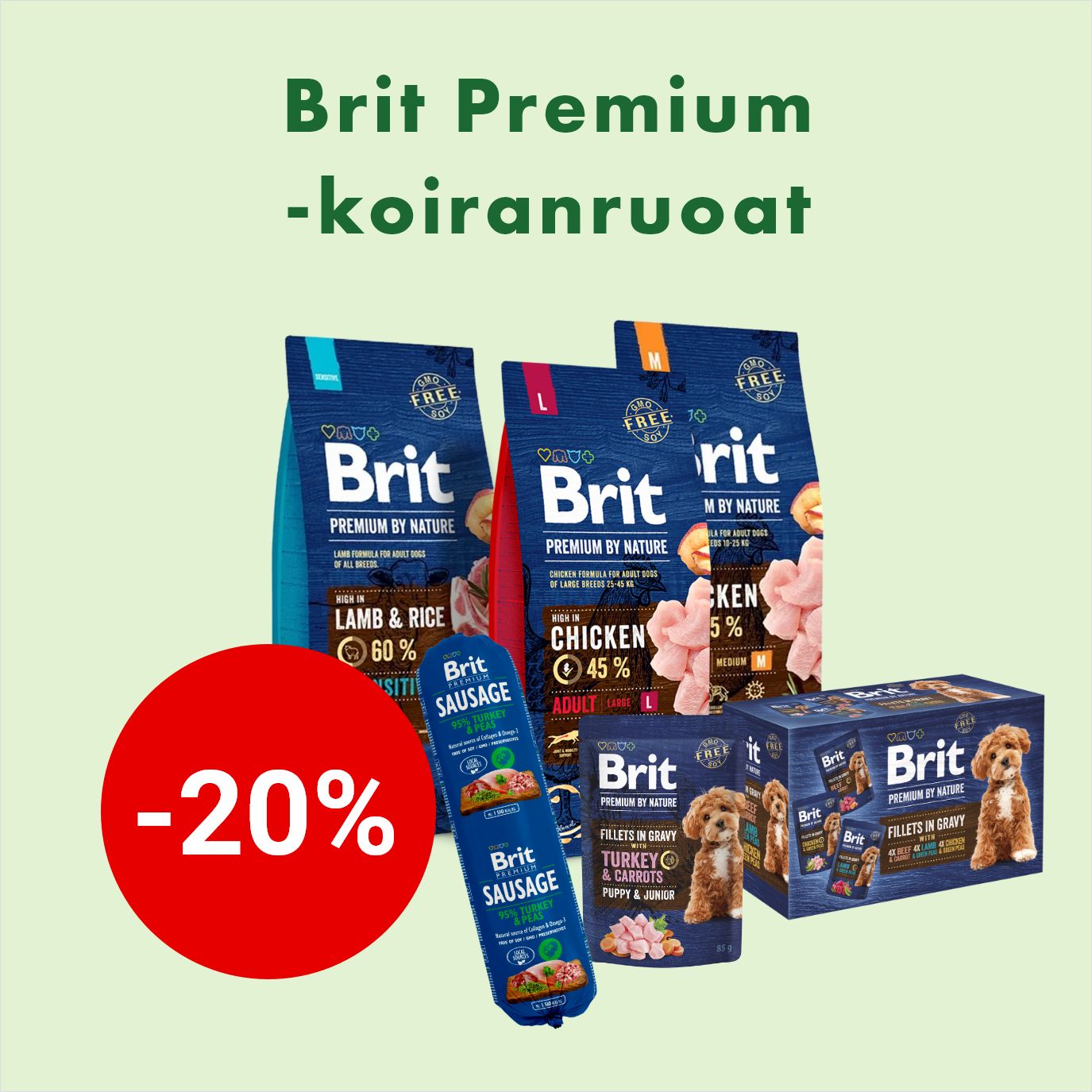 Brit premium koiranruoat -20% 28.2. asti