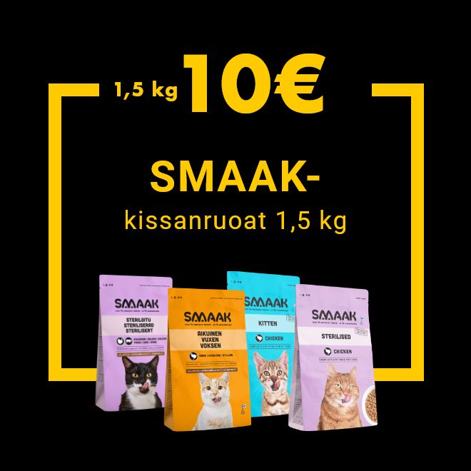 Smaak-kissanruoat 1,5kg 10 € 30.11. asti