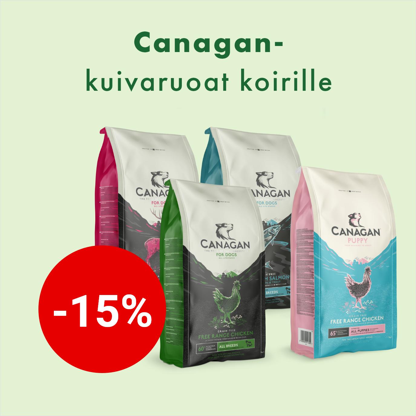 -15% Canagan-koiran kuivaruoat