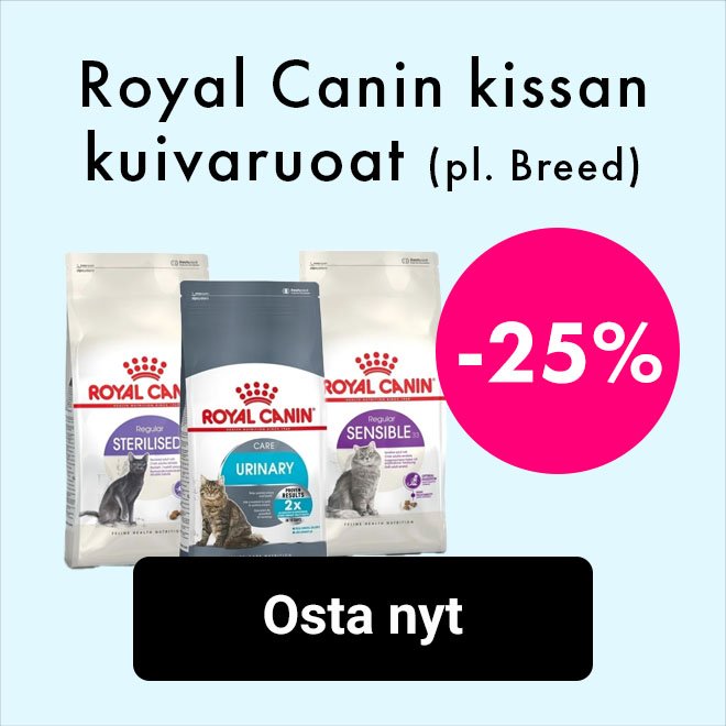 -25% Royal Canin kissan kuivaruoat 2kg (pl. Breed)
