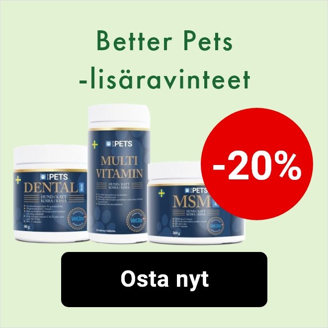 -20% Better Pets -lisäravinteet