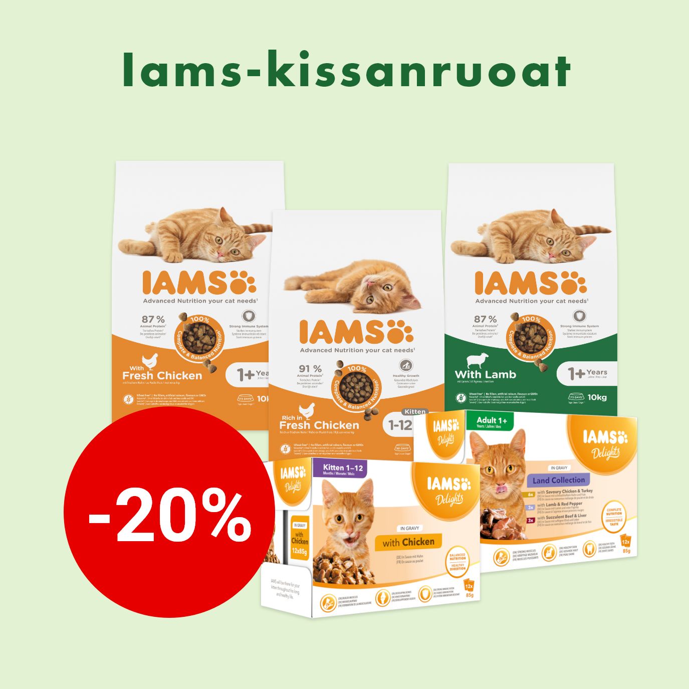 -20% Iams-kissanruoat