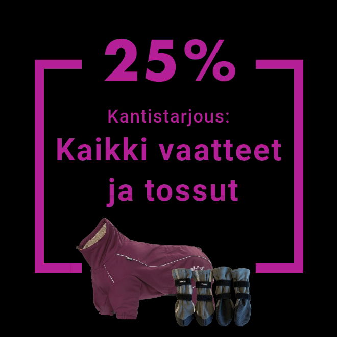 Kantistarjous: Kaikki koiran vaatteet ja tossut -25%