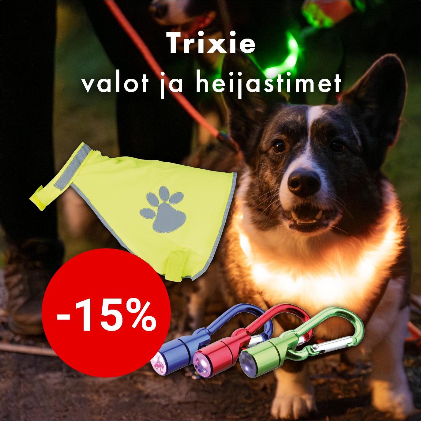 Trixie valot ja heijastimet -15% 30.9. asti