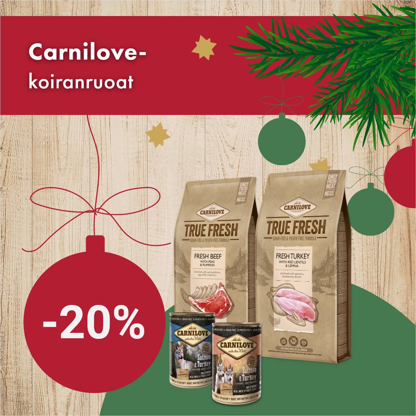 Carnilove koiranruoat -20% 30.11. asti