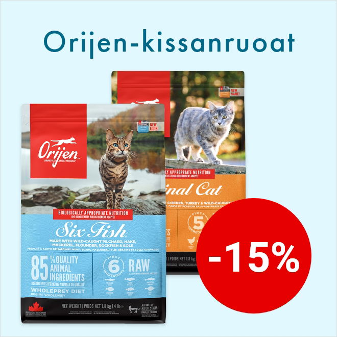 -15% Orijen-kissanruoat