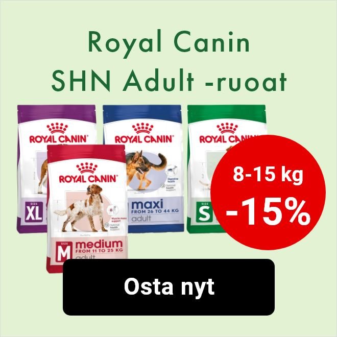 -15% Royal Canin SHN adult -koiranruoat (isot säkit)