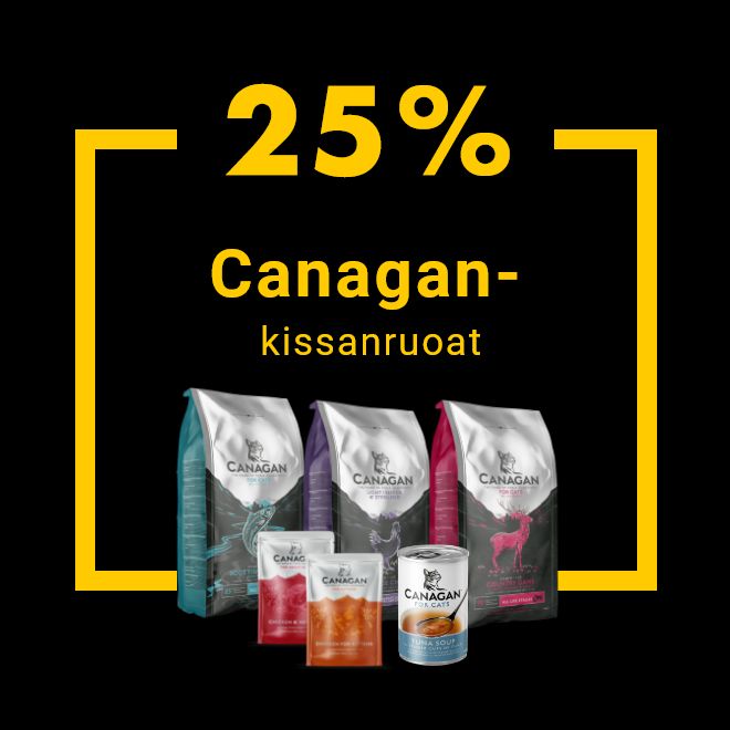 Canagan-kissanruoat -25% 30.11. asti.