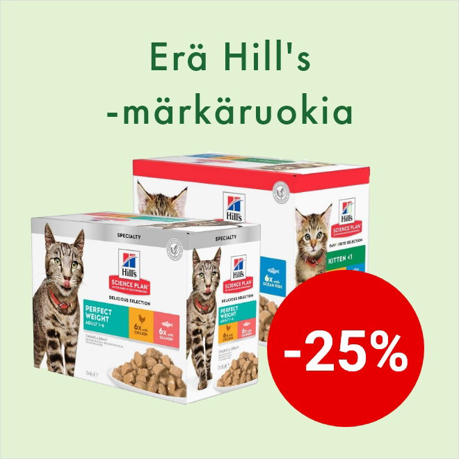 -25% Hills SP -märkäruoat koirille ja kissoille