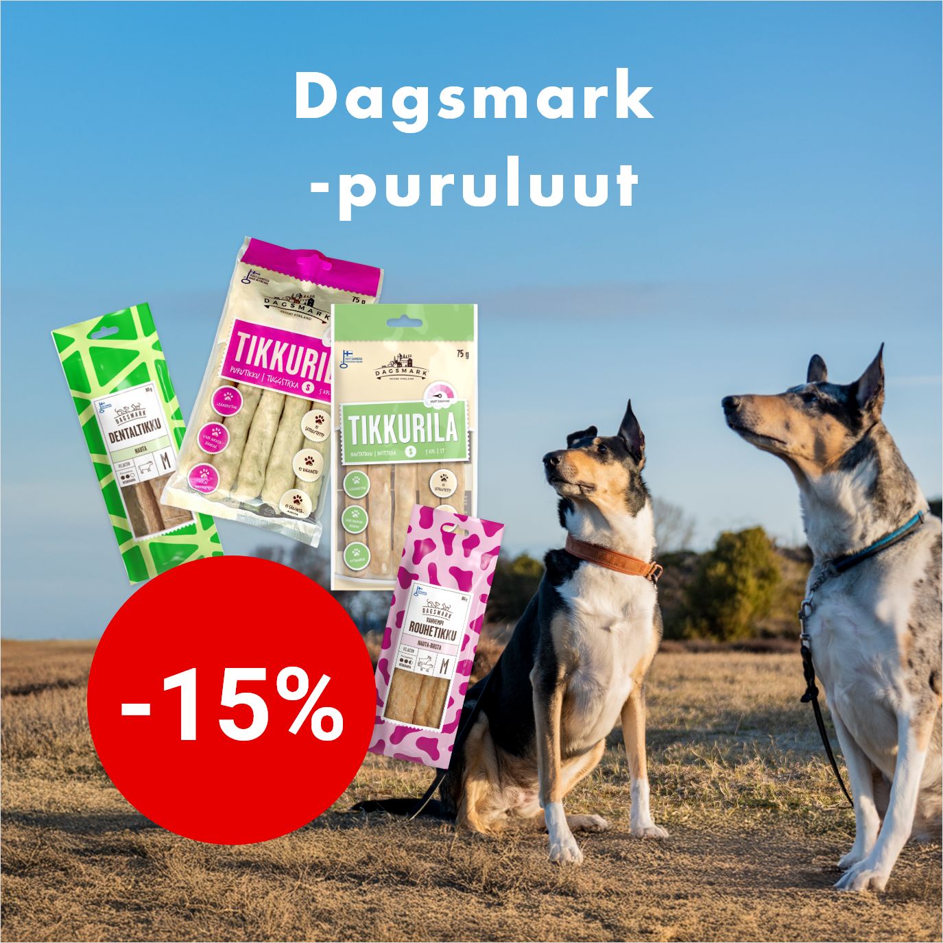 -15% Dagsmark-puruluut