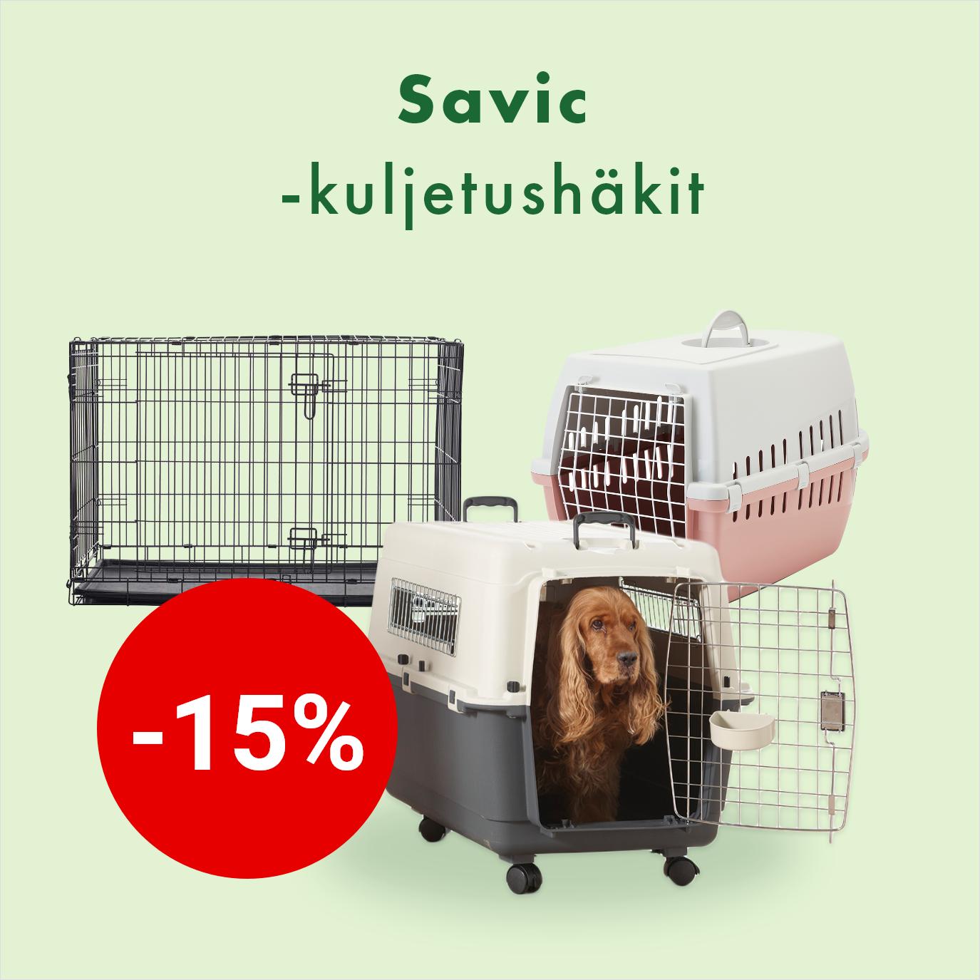 Savic-kuljetushäkit -15% 30.9. asti.