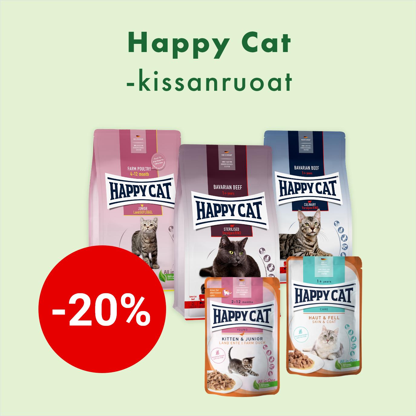 -20% Happy Cat -kissanruoat