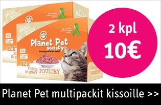Planet Pet märkäruoka multipackit kissoille 2kpl 10€