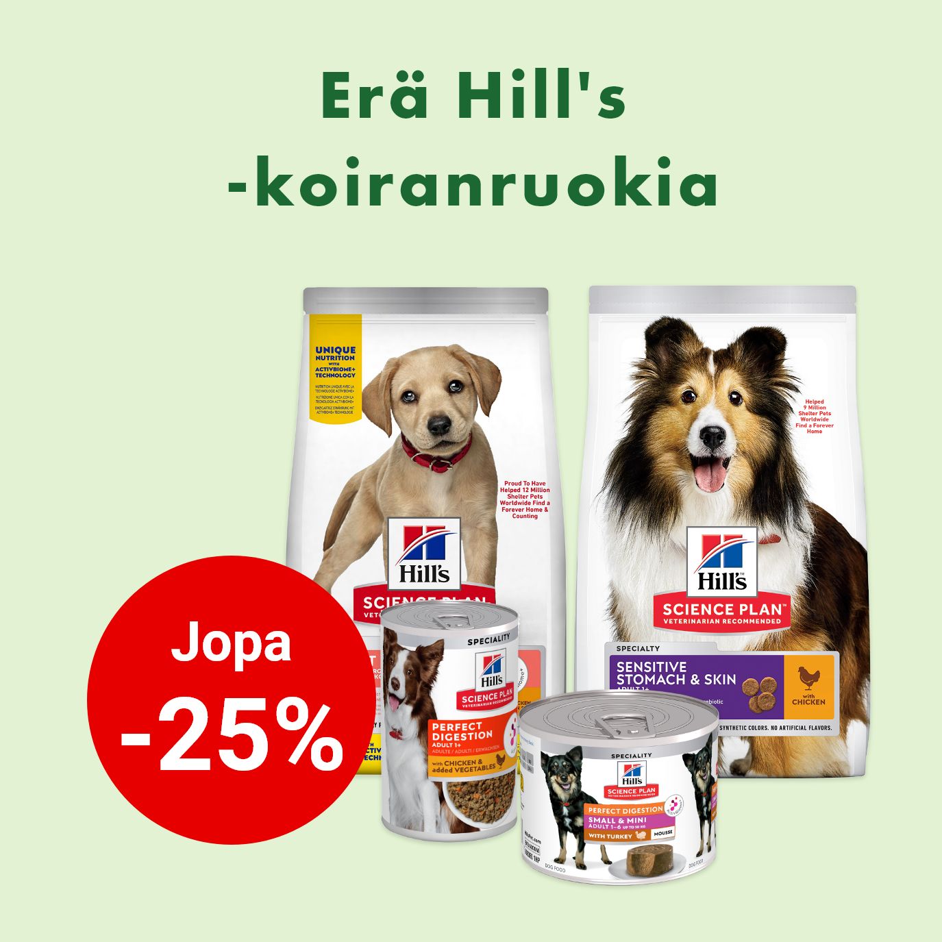 Jopa -25% Erä Hills SP -koiranruokia