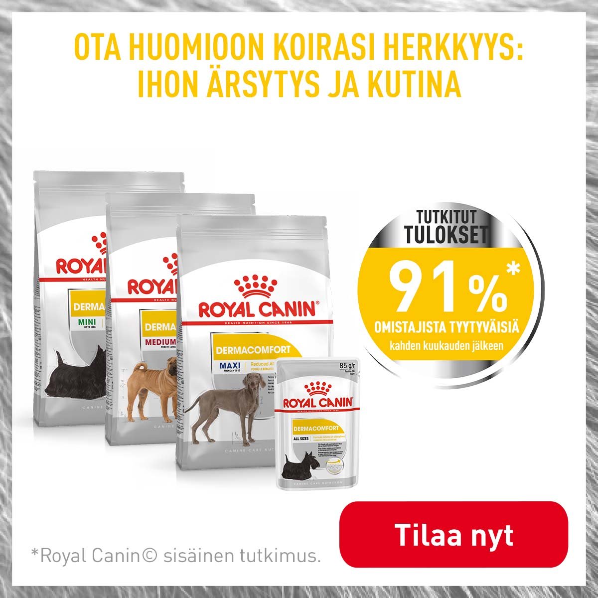Royal Canin dermacomfort koirille