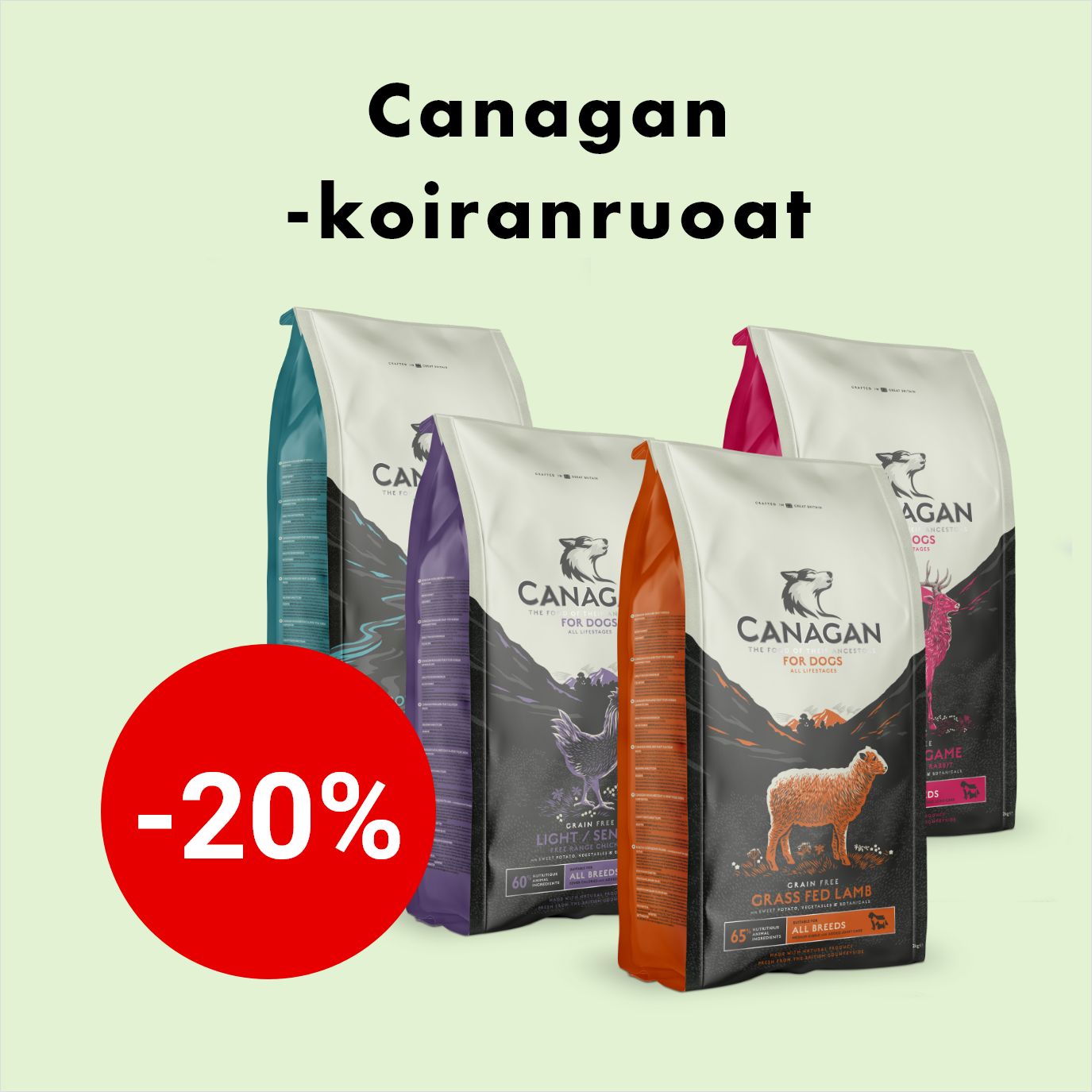 canagan koiranruoat -20% 22.2. asti