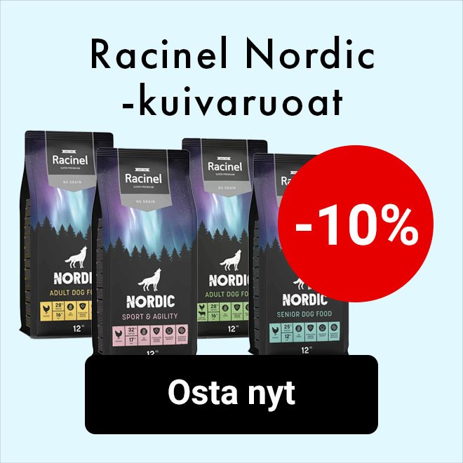 -10% Racinel Nordic koiran kuivaruoat