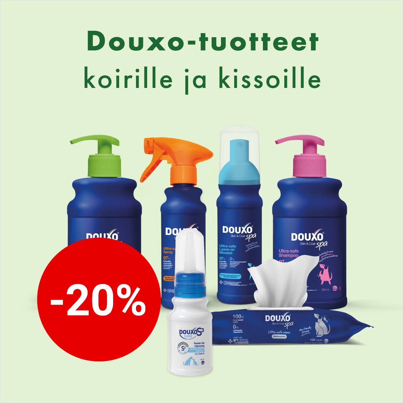 Douxo -tuotteet -20% 31.3. asti